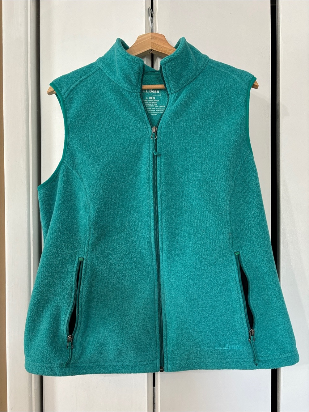 L.L. Bean Women's Teal Zip Fleece Vest